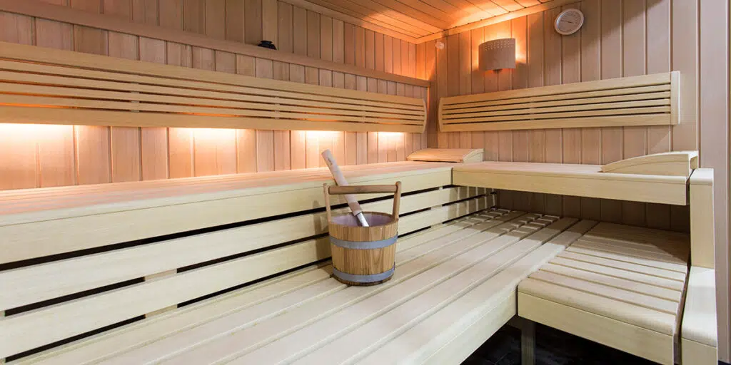 Le sauna de notre studio Aqua by à Réaumur